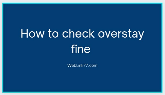 How to check overstay fine in UAE
