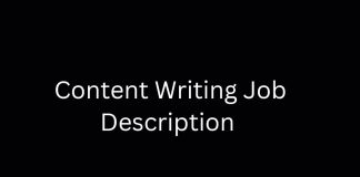 Content writing job Description 