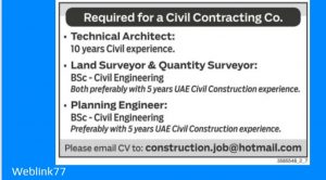 Electro Mechanical Engineer Job in Dubai